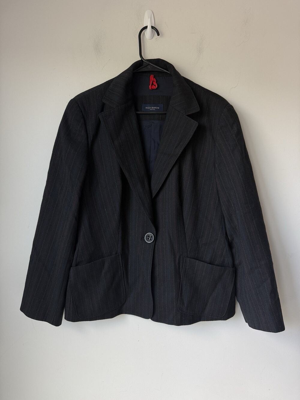 PIAZZA SEMPIONE Wool MADE IN ITALY ONE BUTTON US 14 BLAZER IT Sz 50